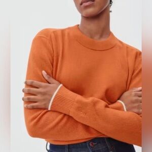 Everlane Orange Crew Neck Sweater